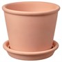 MUSKOTBLOMMA, кастрюля с блюдцем, внутри/снаружи терракотовая 104.548.87