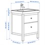 HEMNES / ORRSJÖN, умывальник с ящиками/умывальник/кран, белый 395.467.83
