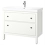 HEMNES / ORRSJÖN, умывальник с ящиками/умывальник/кран, белый 395.467.83