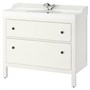 HEMNES / RUTSJÖN, умывальник с ящиками/умывальник/кран, белый 195.468.35
