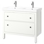 HEMNES / ORRSJÖN, умывальник с ящиками/раковина/краны, белый 995.899.82