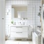HAVBÄCK / ORRSJÖN, умывальник с ящиками/раковина/краны, белый 395.899.80
