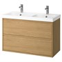 ÄNGSJÖN / ORRSJÖN, умывальник с ящиками/умывальник/смесители, под дуб 695.899.88