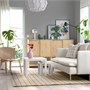RIDSTIG, ковер, безворсовый, кремовый/красный 306.002.51