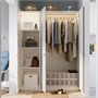 PAX / MISTUDDEN, Комбинация гардероба, белый/серый с рисунком 695.211.68