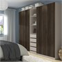 PAX / STORKLINTA, Комбинация гардероба, темно-серый/темно-коричневый под мореный дуб 396.105.85