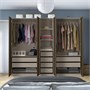 PAX / STORKLINTA, Комбинация гардероба, темно-серый/темно-коричневый под мореный дуб 396.105.85