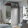 PAX / KAMMARTORP/GULLABERG, Гардеробная комбинация, белый/зеркальное стекло серое 295.725.41