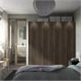 PAX / STORKLINTA, Комбинация гардероба, темно-серый/темно-коричневый под мореный дуб 996.108.46
