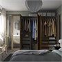 PAX / STORKLINTA, Комбинация гардероба, темно-серый/темно-коричневый под мореный дуб 996.108.46