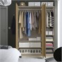PAX / STORKLINTA, Комбинация гардероба, серо-бежевый/дубовый эффект 895.626.43