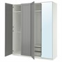 PAX / KAMMARTORP/GULLABERG, Гардеробная комбинация, белый/зеркальное стекло серое 596.097.17