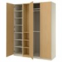 PAX / STORKLINTA, Комбинация гардероба, серо-бежевый/дубовый эффект 196.250.69