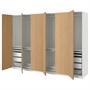 PAX / STORKLINTA, Комбинация гардероба, эффект белый/дуб 295.629.24