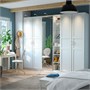 PAX / KAMMARTORP/TYSSEDAL, Гардеробная комбинация, белое зеркальное стекло/серо-белый 996.100.02