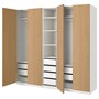 PAX / STORKLINTA, Комбинация гардероба, серо-бежевый/темно-коричневый под мореный дуб 895.629.02