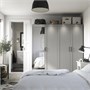 PAX / KAMMARTORP/GULLABERG, Гардеробная комбинация, белый/зеркальное стекло серое 695.725.77