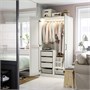 PAX / KAMMARTORP/GULLABERG, Гардеробная комбинация, белое зеркальное стекло/серо-белый 096.097.05
