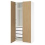 PAX / STORKLINTA, Комбинация гардероба, эффект белый/дуб 796.091.32