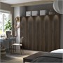 PAX / STORKLINTA, Комбинация гардероба, темно-серый/темно-коричневый под мореный дуб 496.103.68