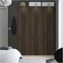 PAX / STORKLINTA, Комбинация гардероба, серо-бежевый/темно-коричневый под мореный дуб 195.626.46