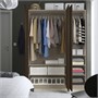 PAX / STORKLINTA, Комбинация гардероба, серо-бежевый/темно-коричневый под мореный дуб 195.626.46