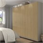 PAX / STORKLINTA, Комбинация гардероба, серо-бежевый/дубовый эффект 696.105.84