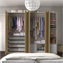 PAX / STORKLINTA, Комбинация гардероба, серо-бежевый/дубовый эффект 696.105.84