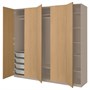 PAX / STORKLINTA, Комбинация гардероба, серо-бежевый/дубовый эффект 696.105.84