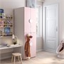 SMÅSTAD / PLATSA, шкаф, белый бледно-розовый/с 2 штангами для одежды 394.304.57