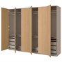PAX / STORKLINTA, Комбинация гардероба, серо-бежевый/дубовый эффект 395.629.33