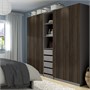 PAX / STORKLINTA, Комбинация гардероба, темно-серый/темно-коричневый под мореный дуб 795.629.12