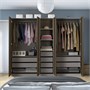 PAX / STORKLINTA, Комбинация гардероба, темно-серый/темно-коричневый под мореный дуб 795.629.12