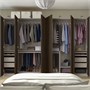 PAX / STORKLINTA, Комбинация гардероба, серо-бежевый/темно-коричневый под мореный дуб 495.629.42