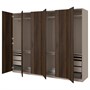 PAX / STORKLINTA, Комбинация гардероба, серо-бежевый/темно-коричневый под мореный дуб 495.629.42