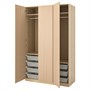 PAX / FORSAND, шкаф, под беленый дуб/под беленый дуб 596.106.31
