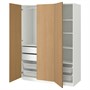 PAX / STORKLINTA, Комбинация гардероба, эффект белый/дуб 395.625.51