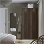 PAX / STORKLINTA, Комбинация гардероба, темно-серый/темно-коричневый под мореный дуб 095.626.04