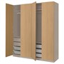PAX / STORKLINTA, Комбинация гардероба, серо-бежевый/дубовый эффект 095.627.79
