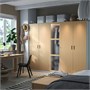 PAX / TONSTAD, Гардеробная комбинация, шпон белый/дуб стекло 396.099.59