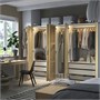 PAX / TONSTAD, Гардеробная комбинация, шпон белый/дуб стекло 396.099.59