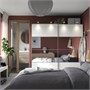 PAX / MEHAMN/AULI, шкаф-купе, белый двусторонний/белое зеркальное стекло 796.097.78