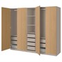 PAX / STORKLINTA, Комбинация гардероба, серо-бежевый/дубовый эффект 096.105.39
