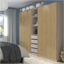 PAX / STORKLINTA, Комбинация гардероба, серо-бежевый/дубовый эффект 096.105.39