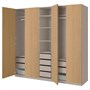 PAX / STORKLINTA, Комбинация гардероба, серо-бежевый/дубовый эффект 096.105.39