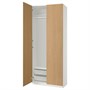 PAX / STORKLINTA, Комбинация гардероба, эффект белый/дуб 195.626.13