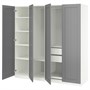 PAX / GULLABERG, комбинация гардероба, белый/серый 096.096.30