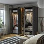 PAX / BERGSBO, Комбинация гардероба, темно-серый темно-серый/под дуб 496.073.99