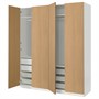 PAX / STORKLINTA, Комбинация гардероба, эффект белый/дуб 495.627.63