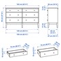 IDANÄS, Мебель для спальни, комплект из 4 шт., белая 994.880.49